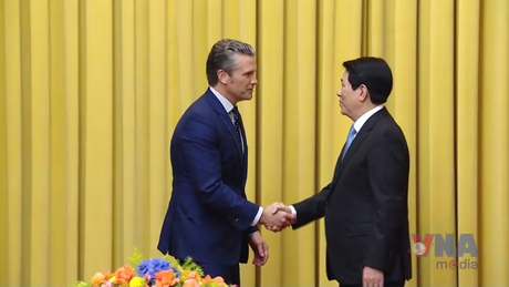 Chủ tịch nước Lương Cường tiếp Bộ trưởng Bộ Chiến tranh Hoa Kỳ