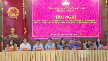 Ứng cử viên ĐBQH tỉnh Khánh Hòa tiếp xúc cử tri